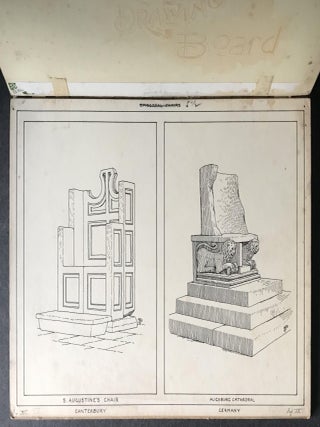 Original Drawings for Episcopal Chairs by J. Tavenor-Perry (1842-1915)