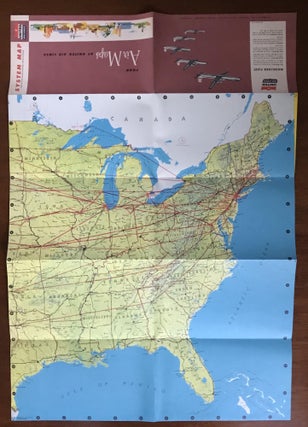 United Air Lines System Map coast-to-coast, border-to-border, and on to Hawaii
