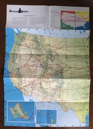 United Air Lines System Map coast-to-coast, border-to-border, and on to Hawaii