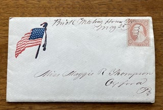 Item #3363 Civil War Patriotic Cover Maryland May 25, 1861. 3-page letter with drawn flag. Civil...