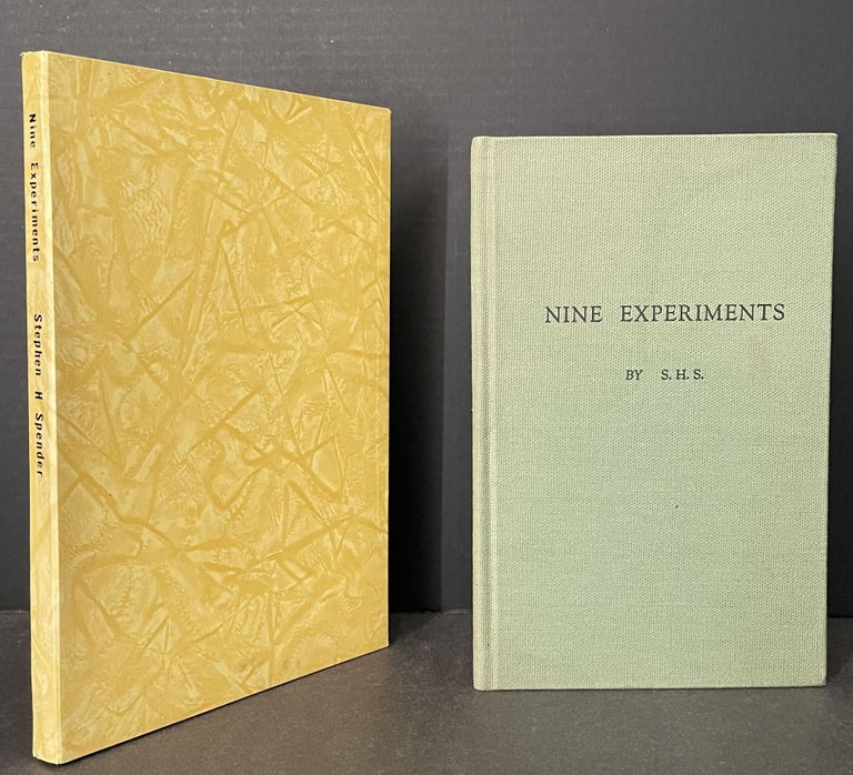 Item #3425 Nine Experiments [SIGNED]. Stephen H. Spender, Sir Stephen Harold Spender.