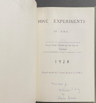 Nine Experiments [SIGNED]
