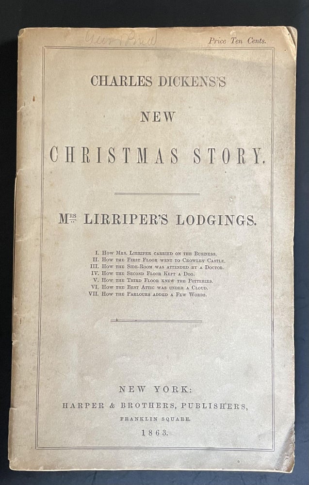 Item #3582 Mrs. Lirriper's Lodgings [Charles Dickens's New Christmas Story]. Charles with: Gaskell Dickens, Elizabeth, Andrew Halliday, Edmund Yates, Amelia Edwards, Charles A. Collins.