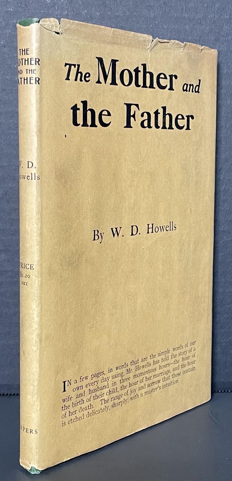 D.　William　the　the　First　Howells,　Dust　Printing　Jacket　W.　In　Howells　First　Edition,　The　Dean　Father　Mother　and　Rare