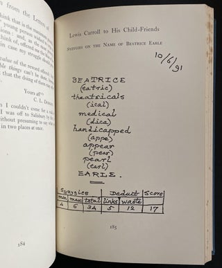 A Selection from the Letters of Lewis Carroll (The Rev. Charles Lutwidge Dodson) to His Child-Friends Together with "Eight or Nine Wise Words About Letter-Writing"