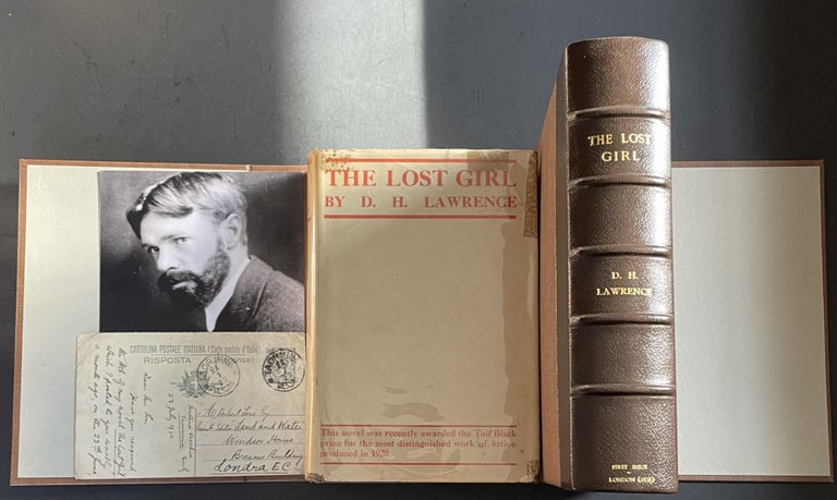 Item #3623 The Lost Girl; TOGETHER WITH an Manuscript Letter [Post Card] from D.H. Lawrence to Hubert Loss. D. H. Lawrence, David Herbert Lawrence.