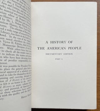 A History of the American People [Complete in Ten (10) Volumes]