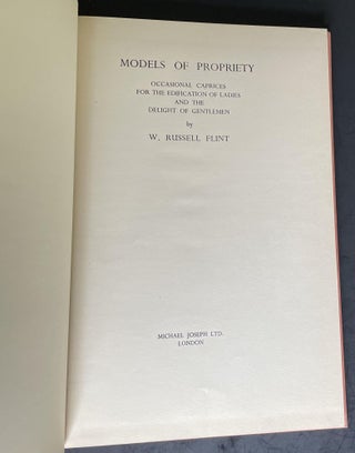 Models of Propriety; Occasional Caprices for the Edification of Ladies and the Delight of Gentlemen