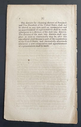 MR. PICKENS' MOTION PROPOSING AN AMENDMENT TO THE CONSTITUTION OF THE UNITED STATES RESPECTING THE MODE OF ELECTING ELECTORS OF PRESIDENT AND VICE PRESIDENT [December 20,1813. Committed to a comittee of the whole House on the state of the Union.]