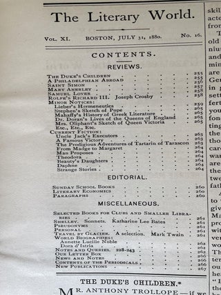 Vol. XI, No. 16 [The Duke's Children]