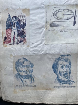 George H. Williams’ Scrapbook w/ 100s of Political Cartoons/ Civil War - 1860s