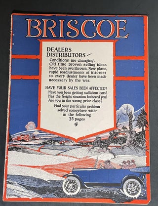 Item #3796 1918 Briscoe Motor Car Dealers Handbook / Brochure. Stated