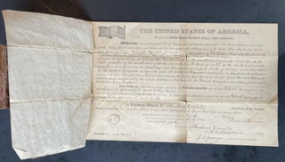 Land Grant from General Land Office of the United States of America awarded for service in the BLACK HAWK WAR