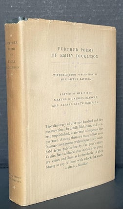 Item #3864 FURTHER POEMS OF EMILY DICKINSON; WITHHELD FROM PUBLICATION BY HER SISTER LAVINIA //...